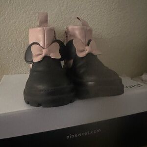 H&M Kids' Black and Pink Bow Boots